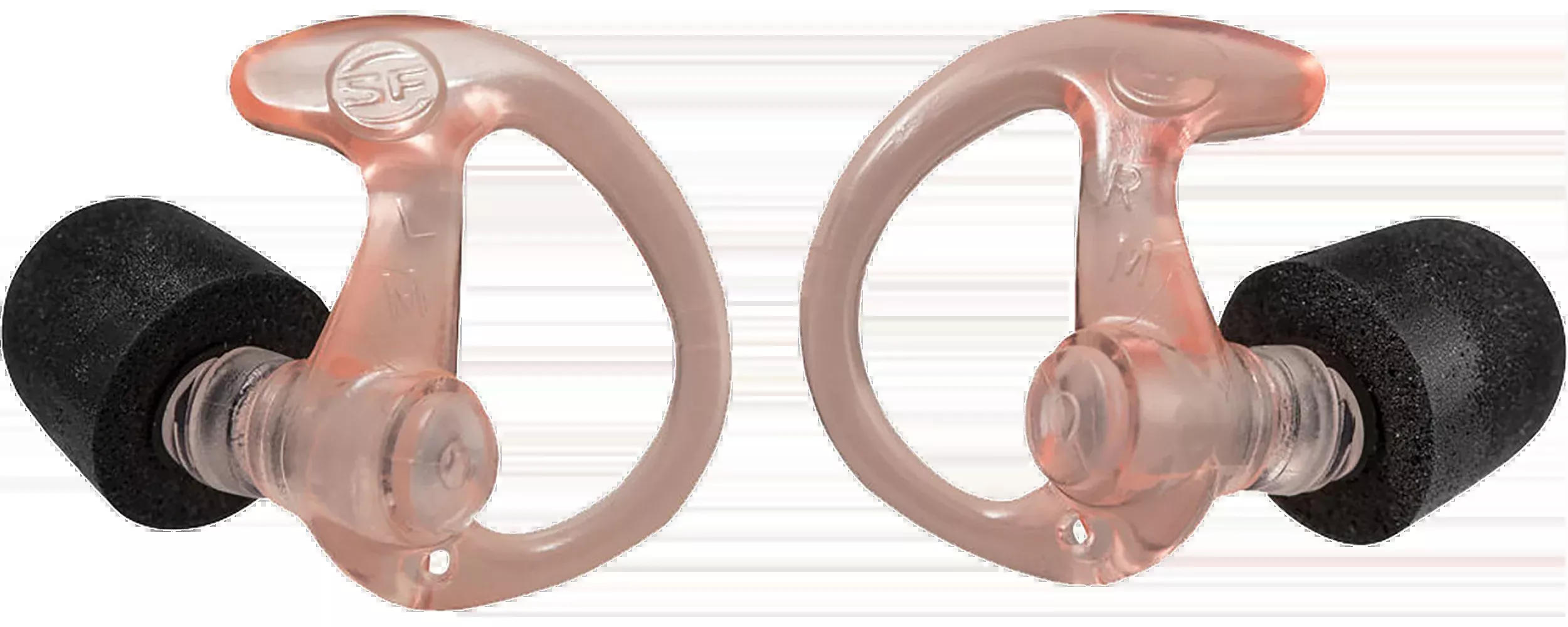 SureFire EP10 Sonic Defenders Ultra Max Full-Block Earplugs, 30 dB NRR, Medium Clear – EP10MPR