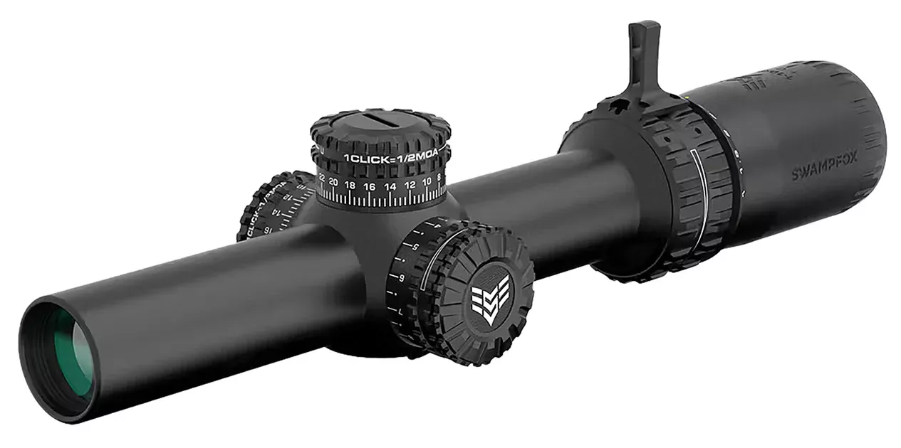 Swampfox Optics ARH16241GB ArrowheadBlack 1-6x24mm 30mm Tube Guerrilla Dot BDC Green Reticle