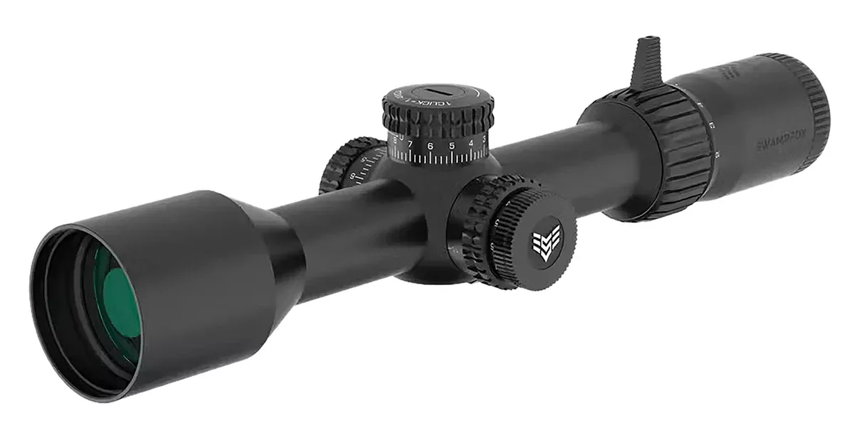 Swampfox Optics KTK212444L KentuckyBlack 2-12x44mm 30mm Tube Sharpshooter MIL Reticle
