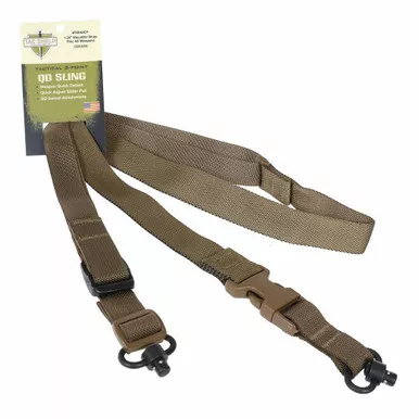 Tacshield T6040CY Tactical 2-Point Sling with QD Swivels and Fast Adjust - Coyote Brown