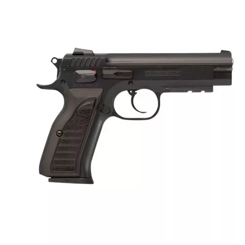 Tanfoglio Ifg Tf- Combat- 9 Combat 9mm Luger Caliber With 4.40 " Barrel, 16 + 1 Capacity, Overall Black Finish Steel, Picatinny Rail/Beavertail Frame, Serrated Slide & Polymer Grip