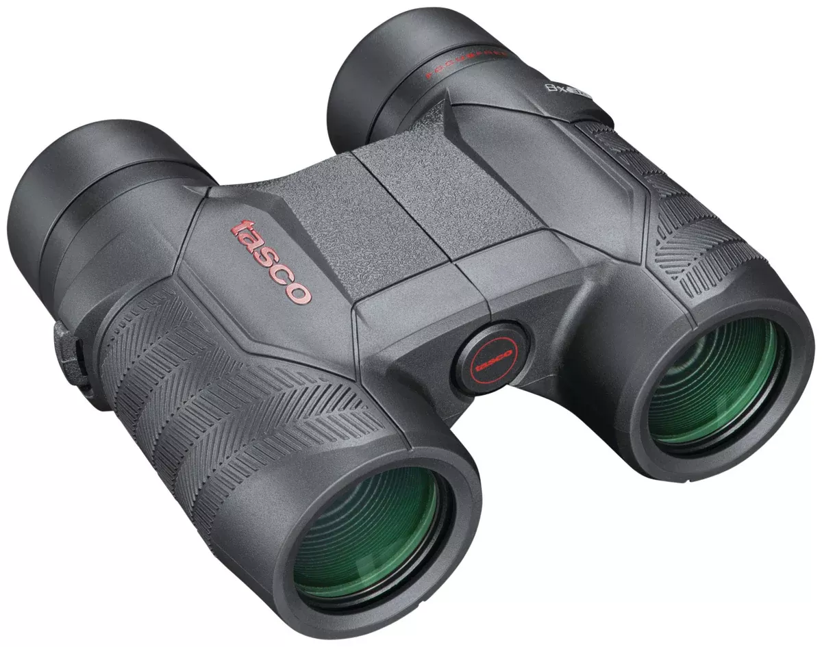 Tasco 100832 Focus-Free8x32mm Roof Prism, Insta Focus Black Aluminum w/Rubber Armor