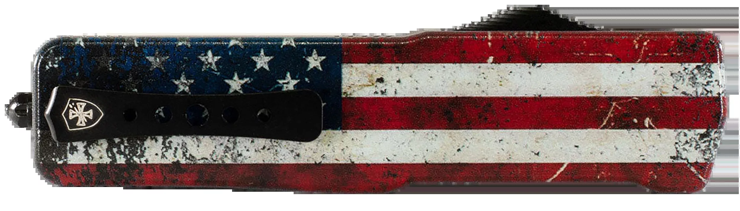 Templar Knife Premium Lightweight Slim Out-the-Front Knife, 3.25-in D2 Drop Point, US Flag Handle - MAUS321