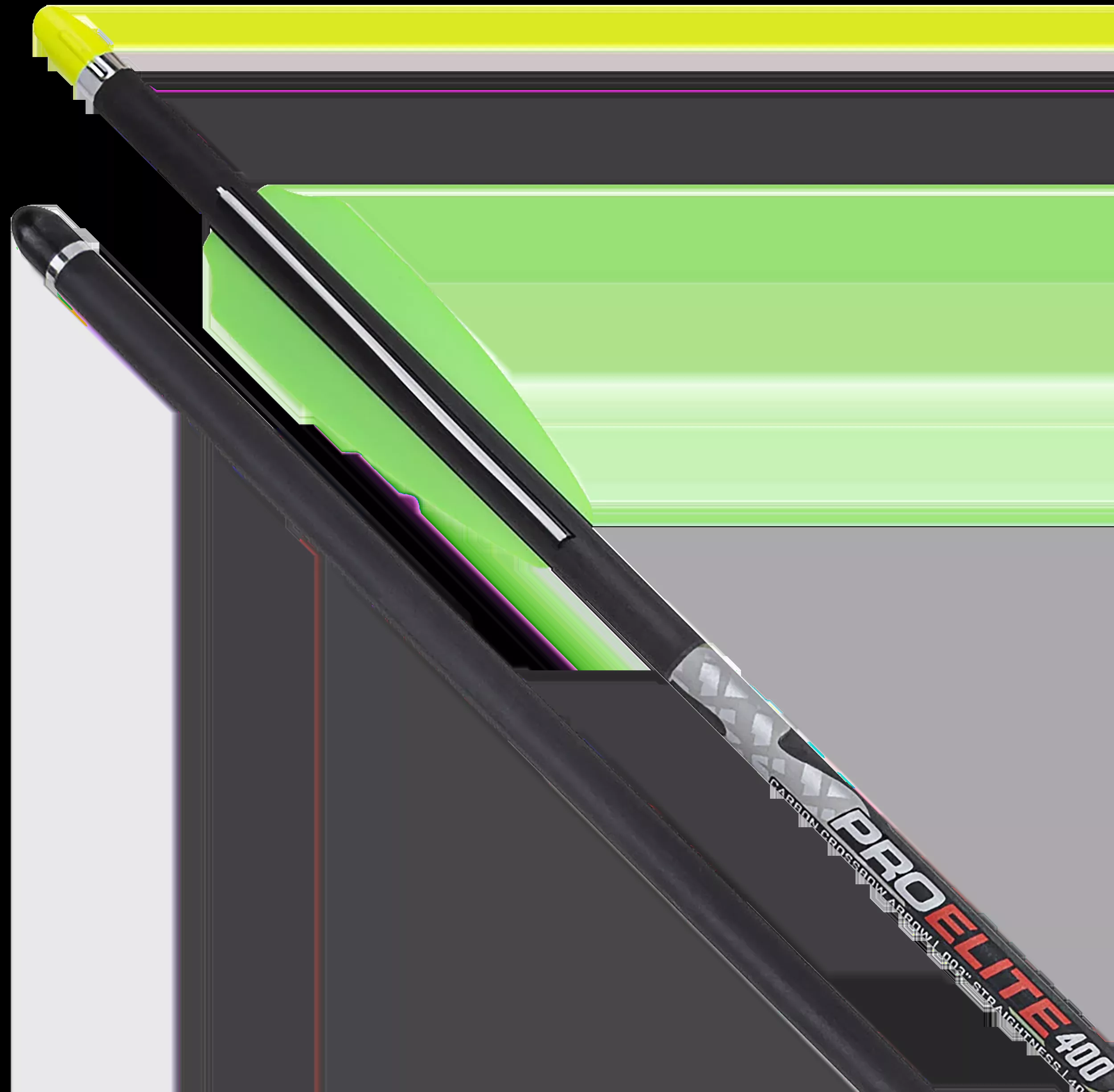 Tenpoint HEA6606 Pro Elite 400Carbon 20" Alpha Nocks .003 Straightness Yellow