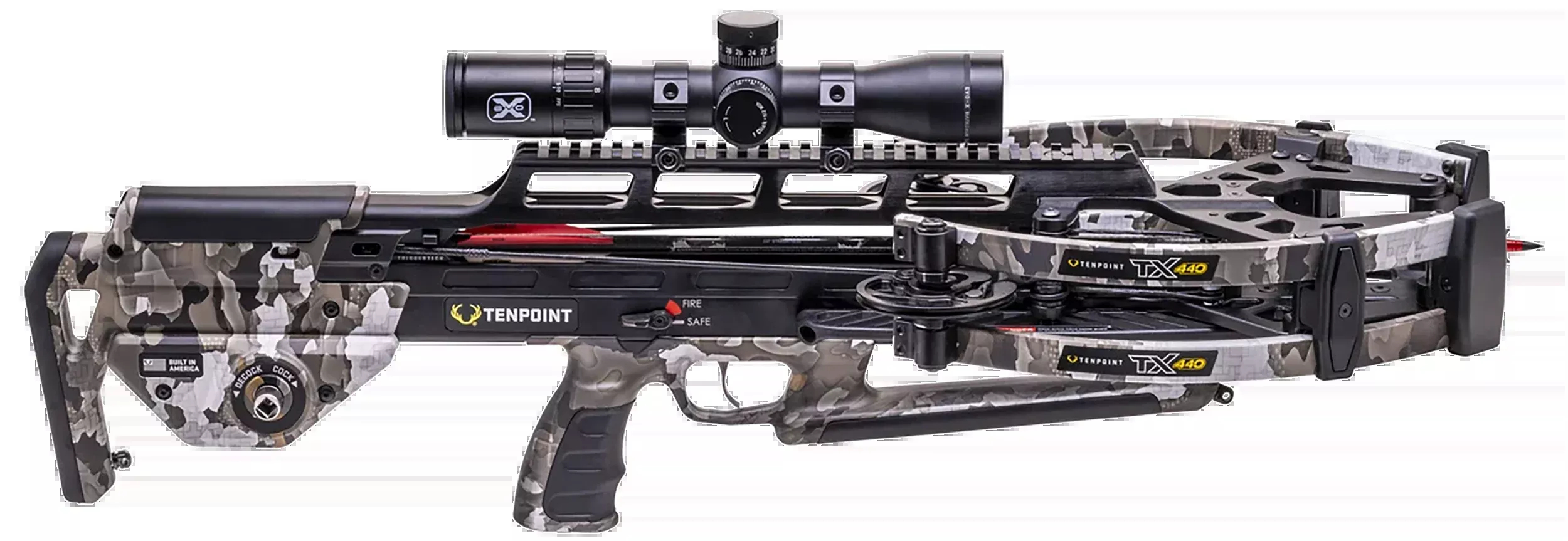 TenPoint TRX 440 Crossbow, ACUslide Maxx & EVO-X Marksman Elite Scope, 440 FPS Vektra Camo – CB240027899