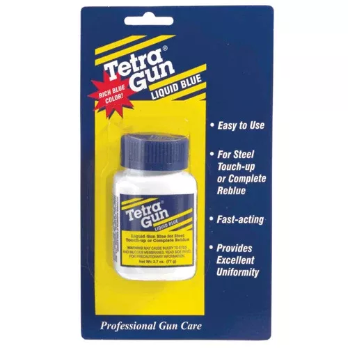Tetra Gun Care Liquid Blue Gun Bluing Solution, Fast-Acting Non-Streaking 2.7 oz Bottle TETTG002