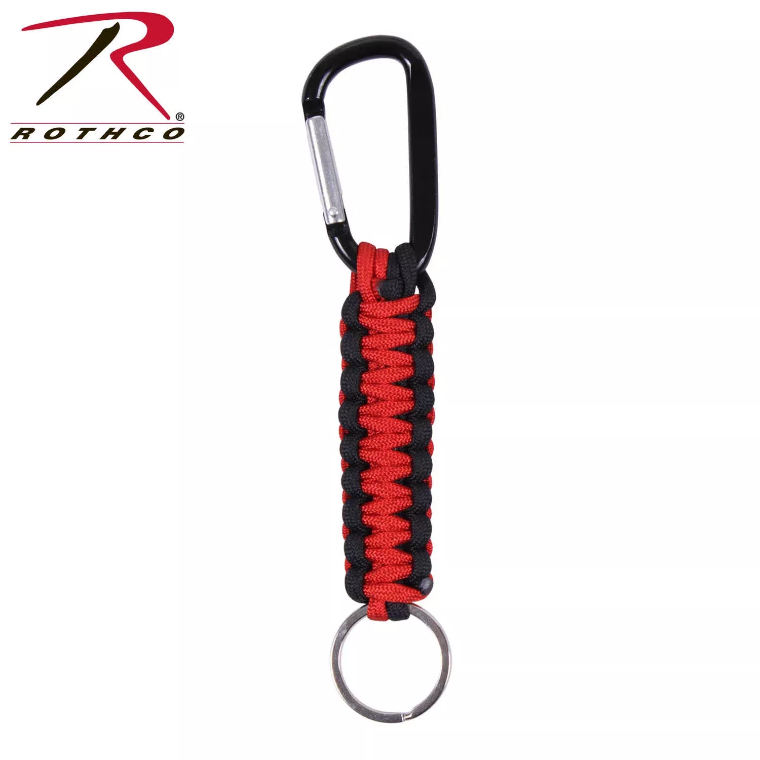 Thin Red Line Keychain With Carabiner