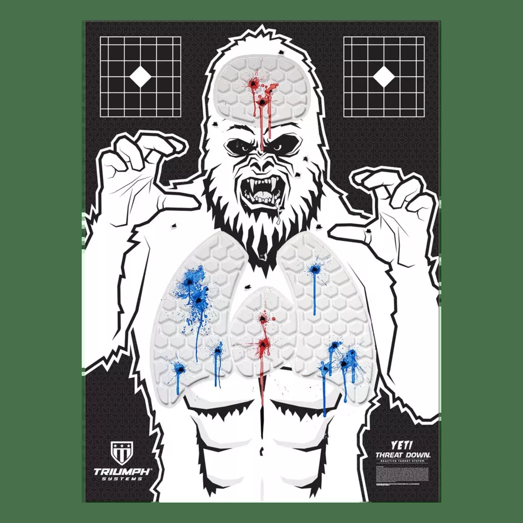 Threat Down Yeti Silhouette Shooting Target