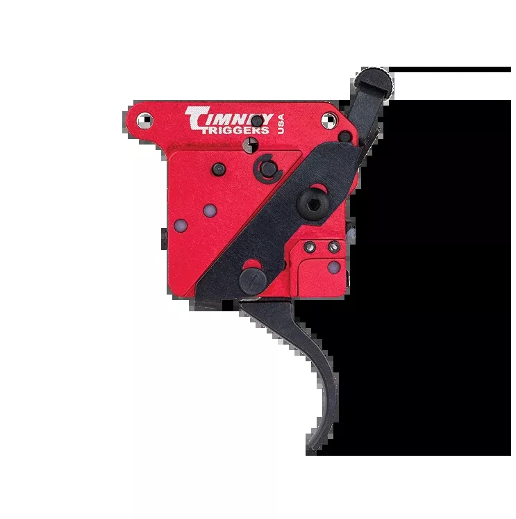Timney Triggers Remington 700 Right-Hand 2-Stage Curved Trigger, Black/Red Finish 533