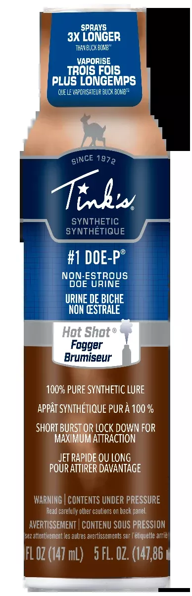 Tink's #1 Doe-P Synthetic Deer Attractant Fogger, Non-Estrous Doe Urine, 5 oz Aerosol W5272BL