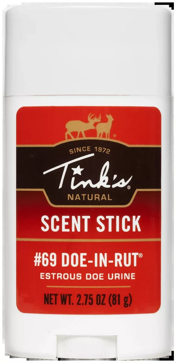 Tink's #69 Doe-In-Rut Scent Stick, Wax-Based Estrous Doe Urine Lure, 2.75 oz – W6377