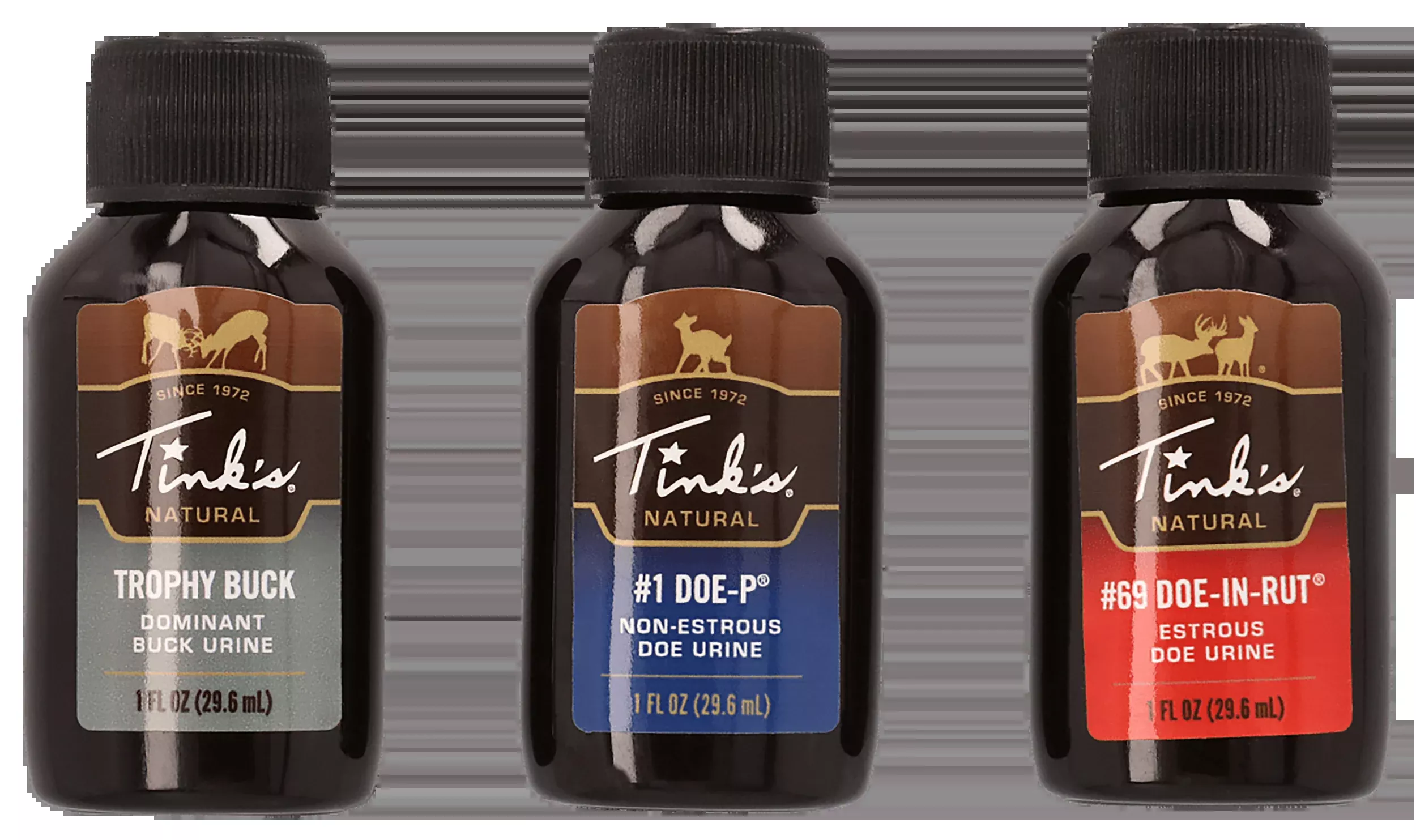 Tink's Natural Hunt Success Kit – Deer Attractant Combo, 3 Pack of 1 oz Scents (#69, #1, Trophy Buck) W6000