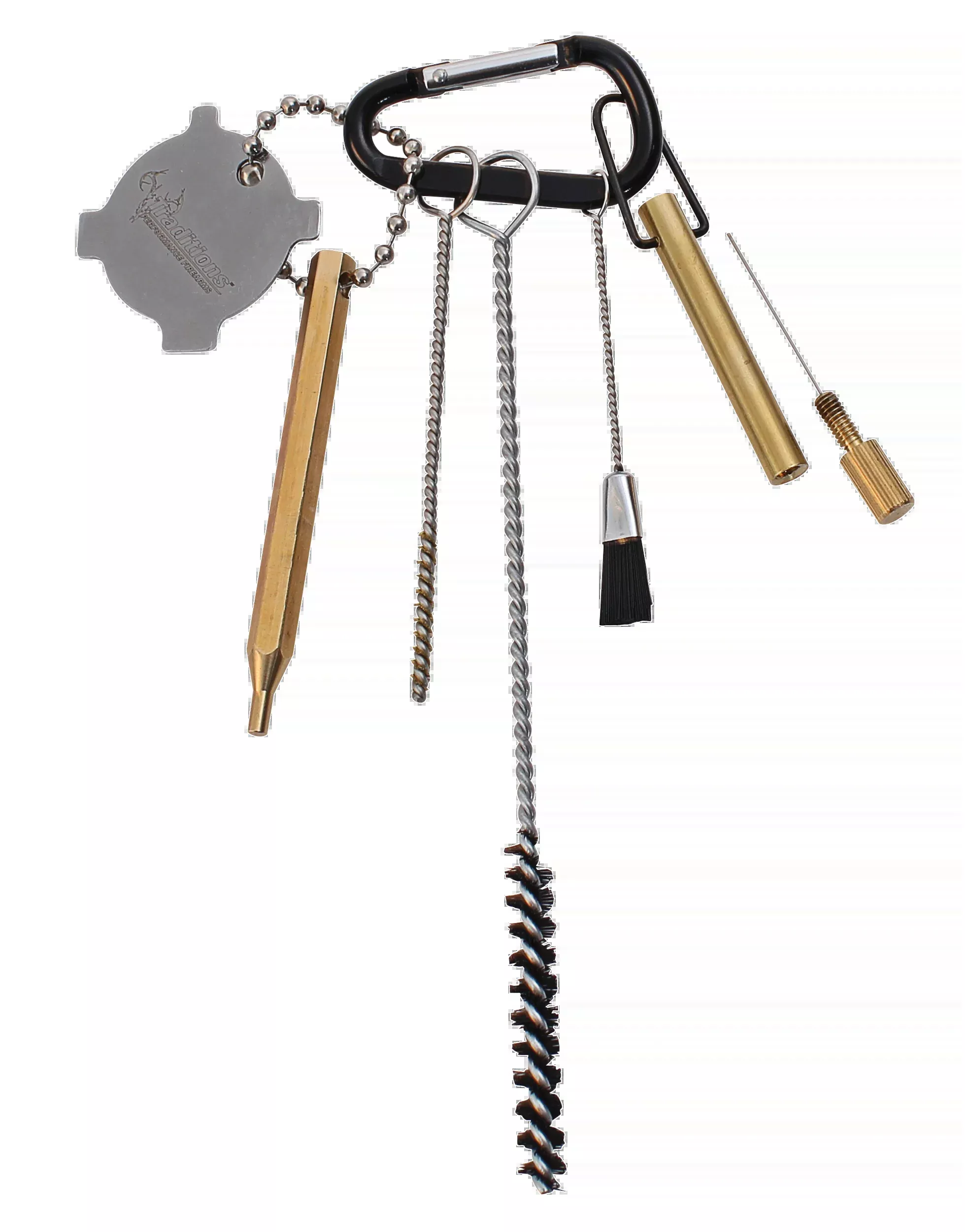 Traditions Flintlock Tool Kit for .50 Cal Muzzleloaders w/ Carabiner & 7-Piece Tools A3857