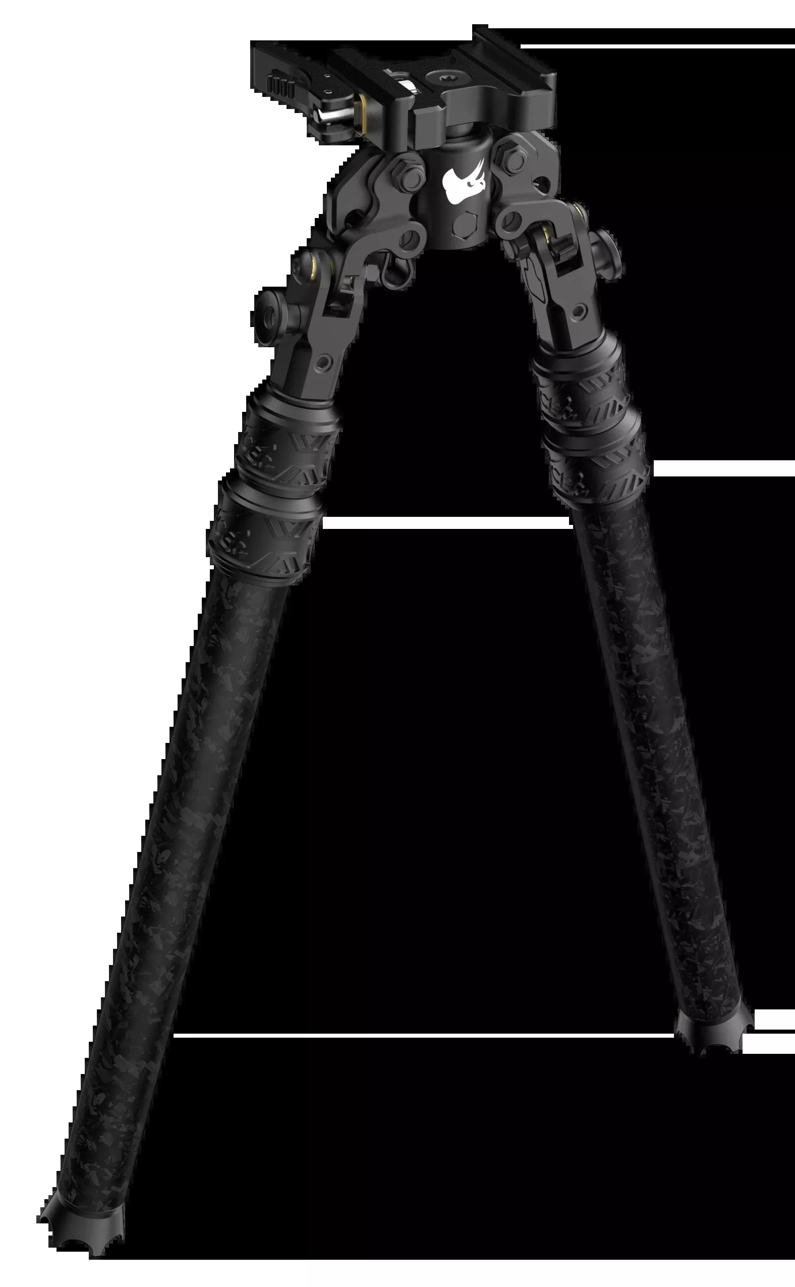 Tricer RP Rifle Bipod – Modular Long/Short Legs, ARCA & Picatinny Compatible, Spiked/Rubber Feet, RP-BIP-1