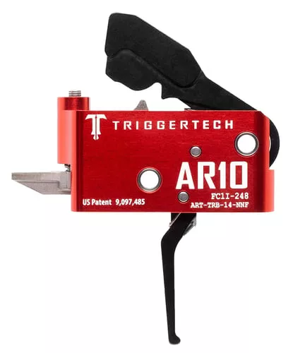 TriggerTech ARTTRB14NNF DiamondBlack/Red Straight Fits AR-10