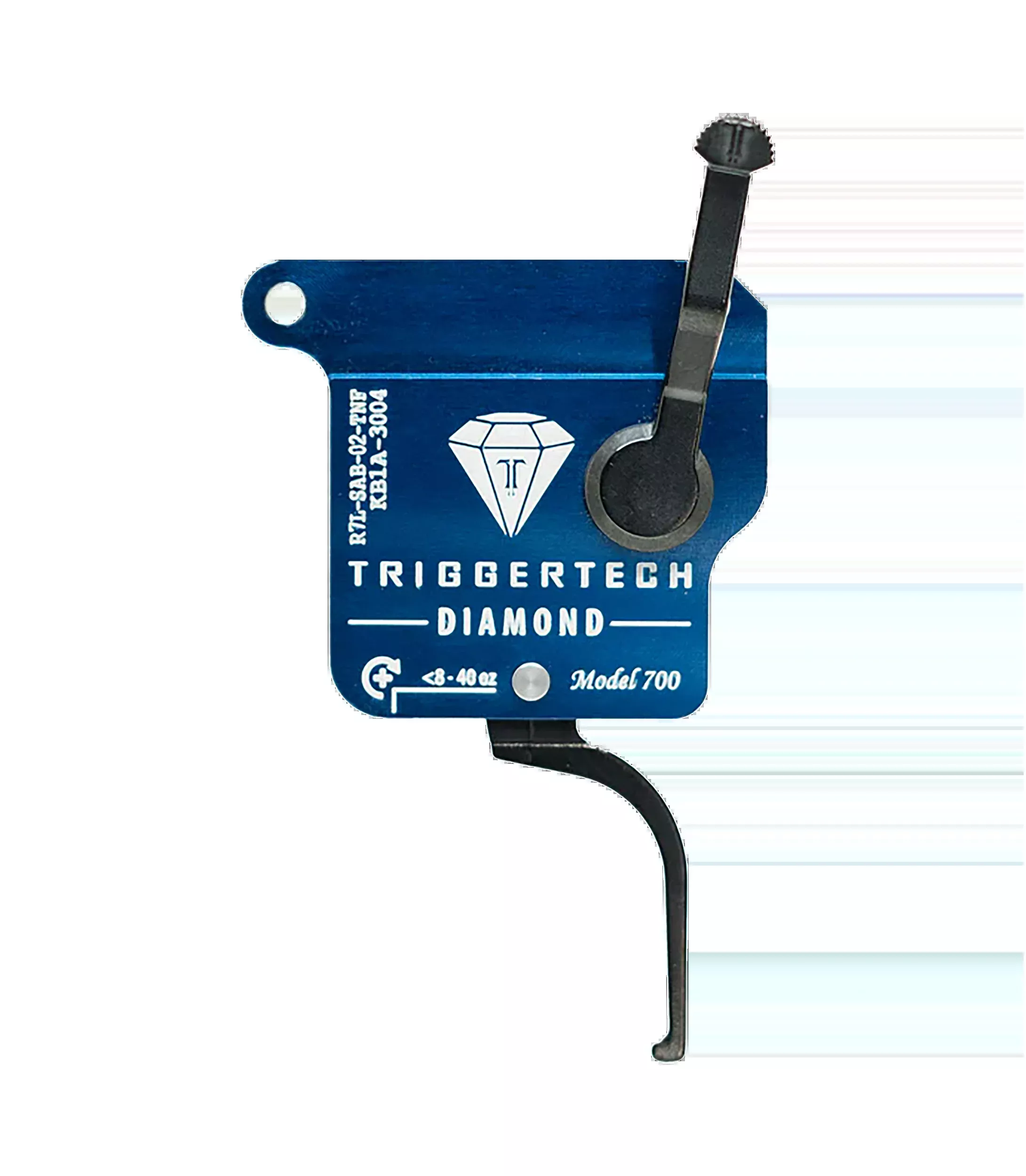 TriggerTech Diamond Single-Stage Trigger for Remington 700 Left-Hand Flat Straight Shoe R7LSAB02TNF