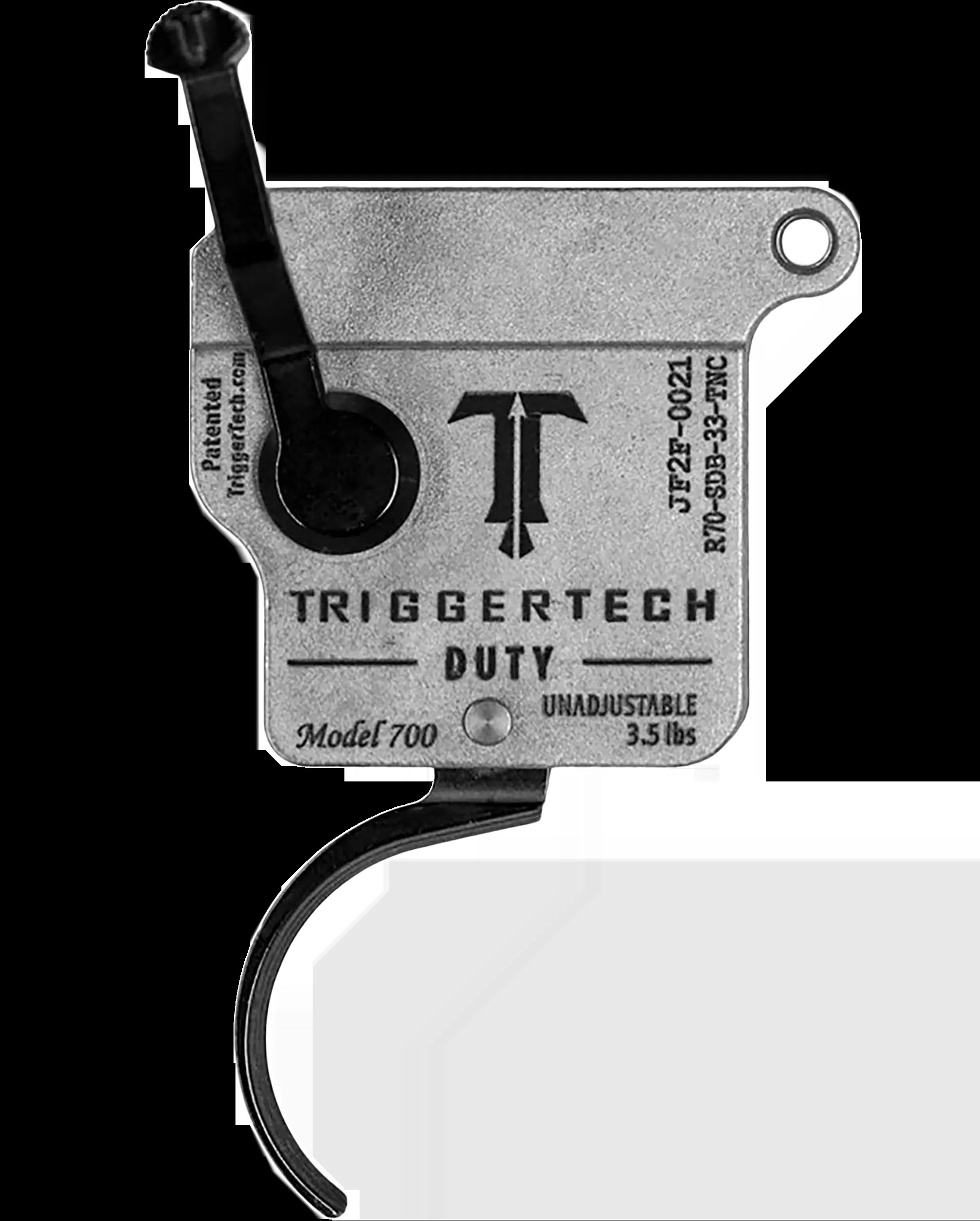 TriggerTech R70SDB33TNC SpecialBlack Single-Stage Curved Fits Remington 700 Right