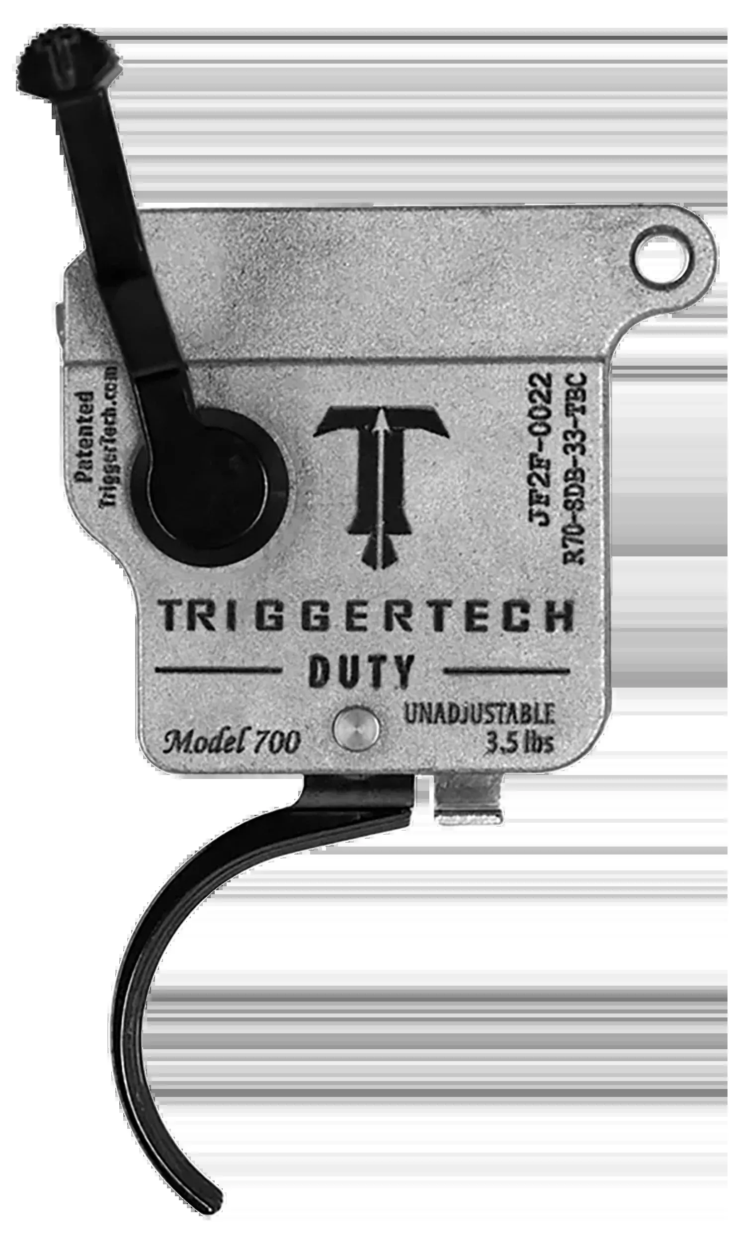 TRIGGERTECH Special Single-Stage Curved Trigger for Remington 700 Right Hand w/ Bolt Release R70SDB33TBC