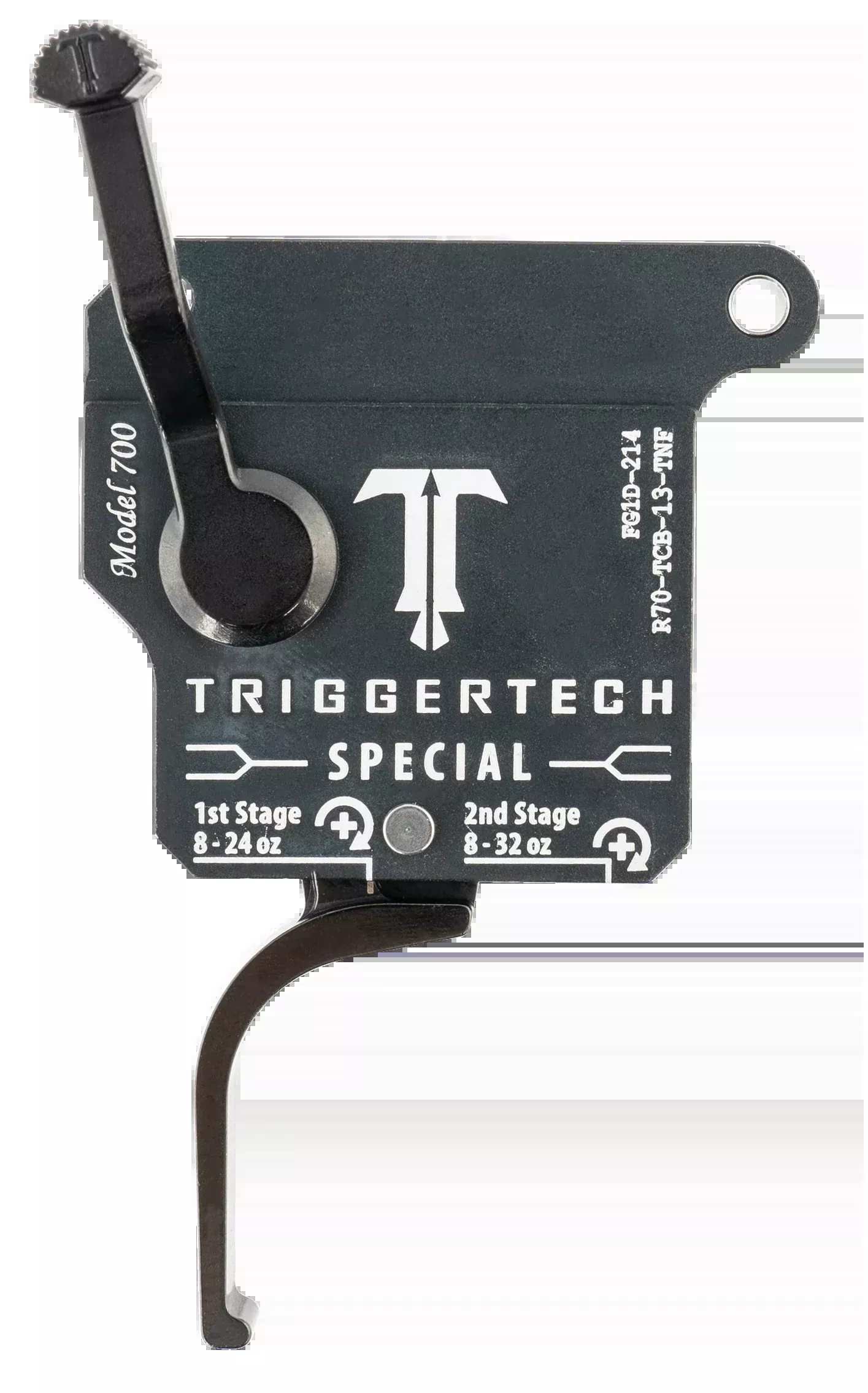 TriggerTech Special Two-Stage Flat Trigger for Remington 700 Right Hand, Matte Gray/Black R70TCB13TNF
