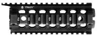 Troy Ind SRAIDIDD7BT00 Battle Rail Drop-In Enhanced 7" 6005A-T6 Aluminum Black Anodized for M16, M4