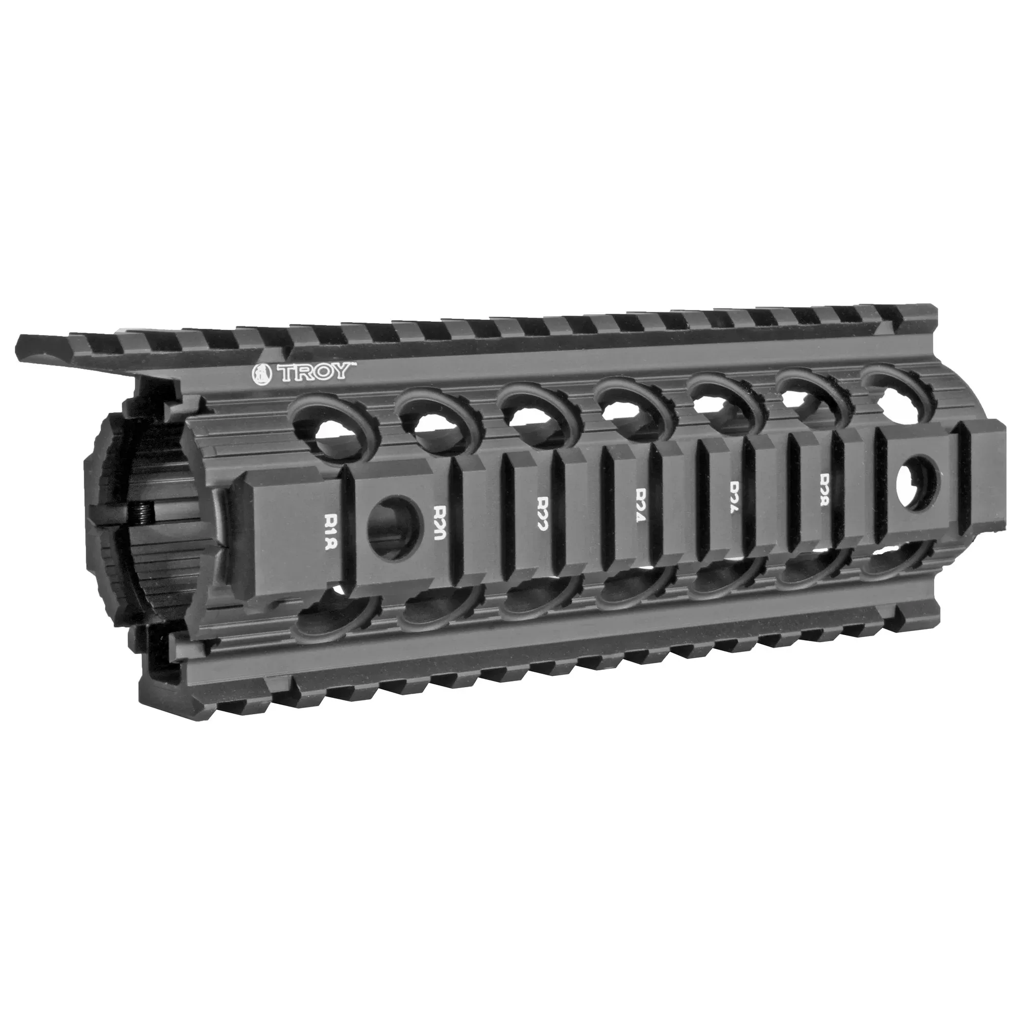TROY Industries Enhanced Drop-In Quad Rail Handguard 7 in Black w/ Quick-Detach SRAI-DID-D7BT-00