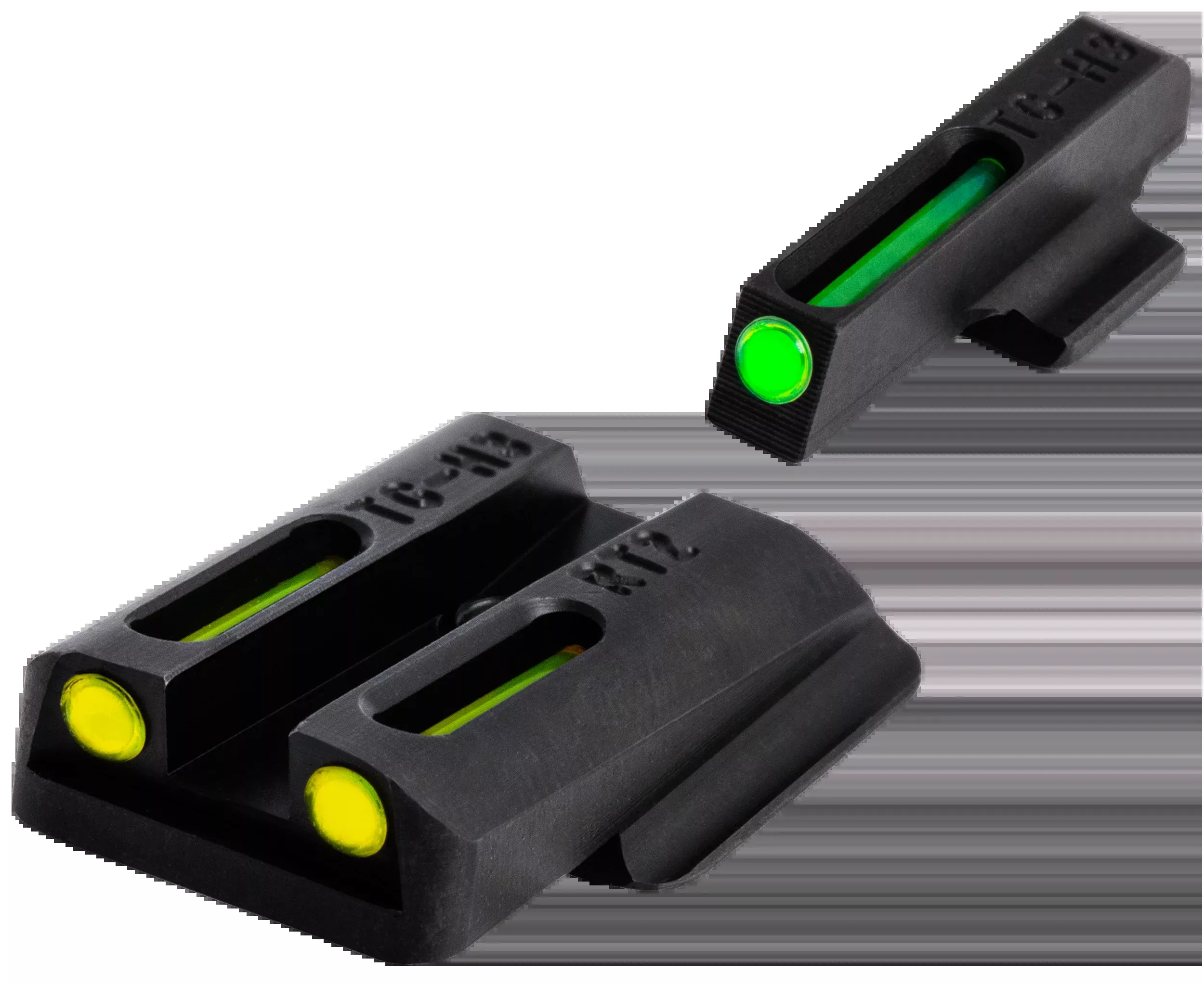 TruGlo Brite-Site TFO Tritium/Fiber Optic Sight Set for Ruger LC Pistols, Green Front/Yellow Rear TG131RT2Y