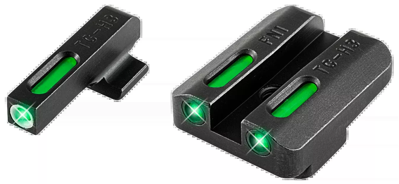 TruGlo TFX Tritium + Fiber-Optic Night Sight Set for FN FNX-45, Green/White, TG13FN3A