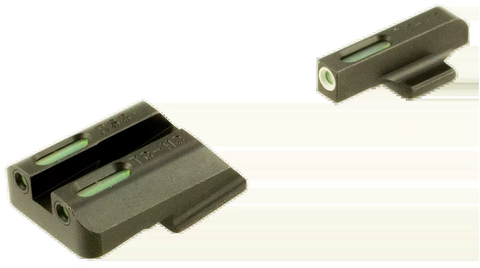 Truglo TFX Tritium + Fiber Optic Sight Set for Ruger American Pistols, Green/White Front - TG13RS3A