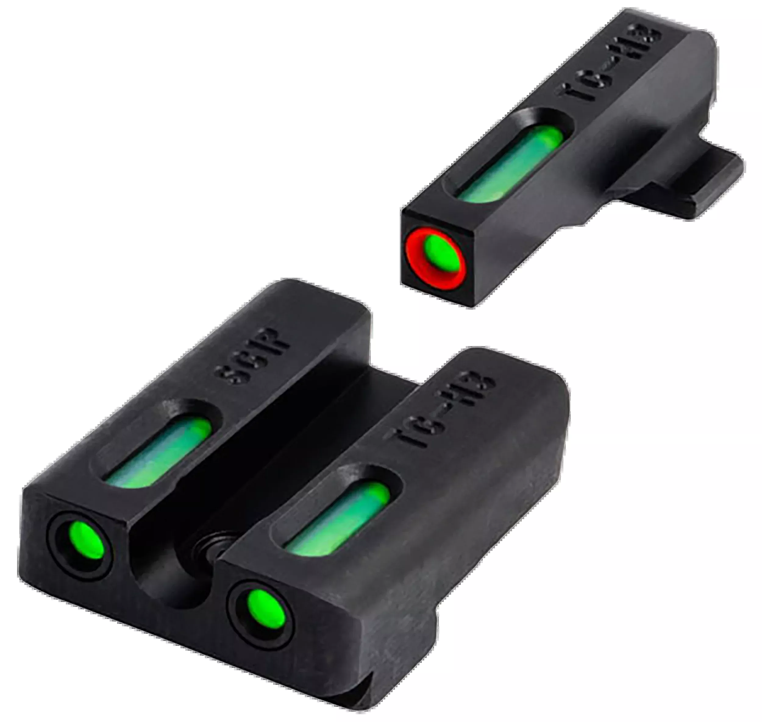 Truglo TFX Tritium + Fiber-Optic Sights for Sig P365, Green/Green, Fortress Finish TG13SG4A