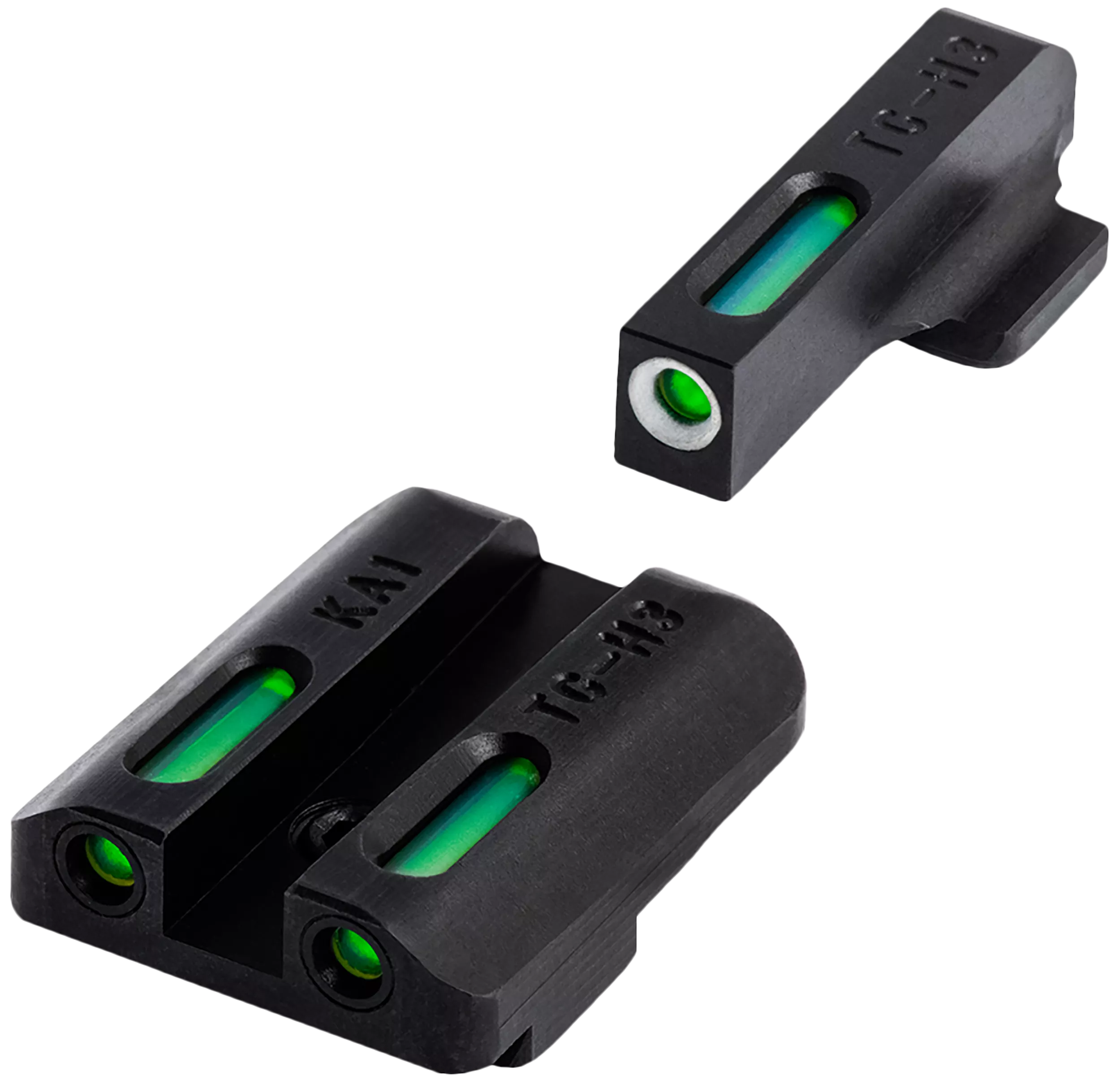 TruGlo TG13KA1A TFXBlack | Green Tritium & Fiber Optic White Outline Front Sight Green Tritium & Fiber Optic Rear Sight Kahr Arms