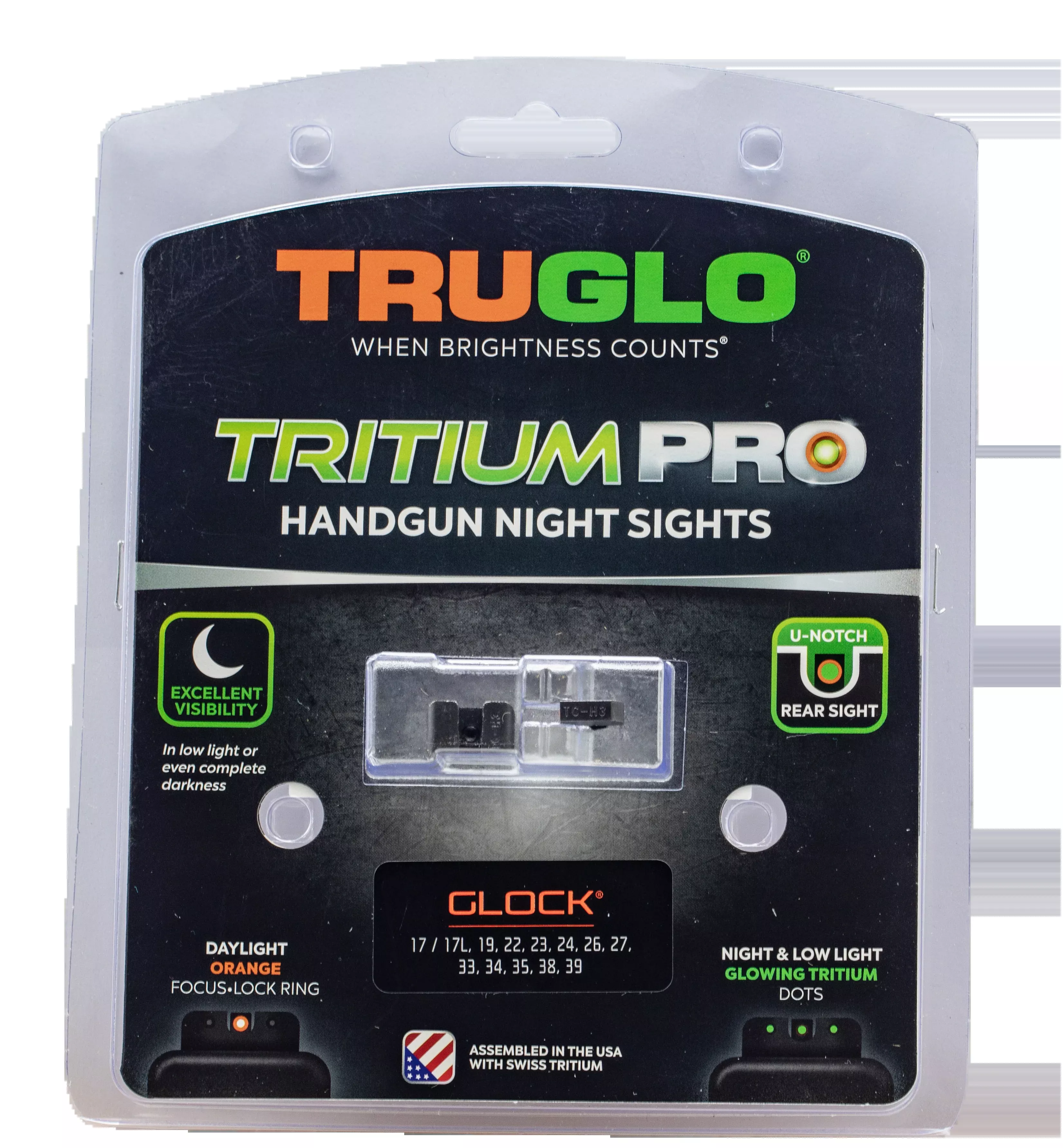 TruGlo Tritium Pro Glock 34 Low Set Tritium Night Sights