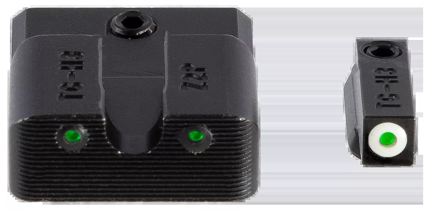 Truglo Tritium Pro Night Sight Set for S&W M&P 380 Shield EZ, Green/White Front, Green Rear TG231MP3W