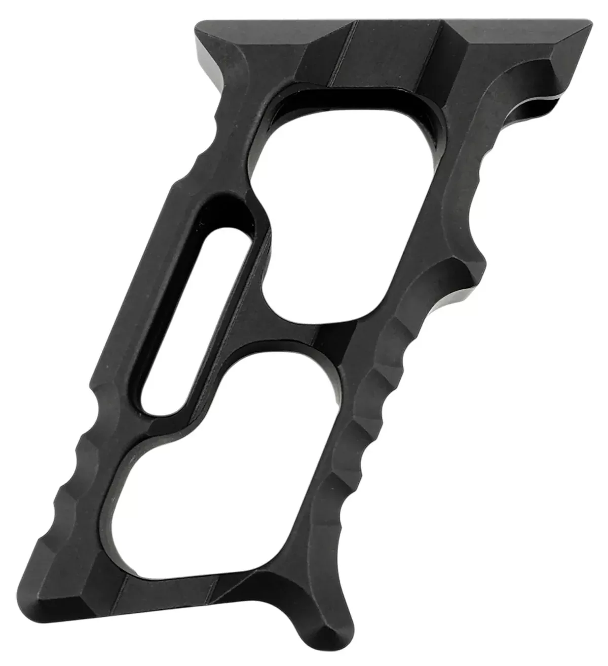Tyrant CNC TD552BLKM1 Minivert Grip Halo Black Aluminum Fits AR15