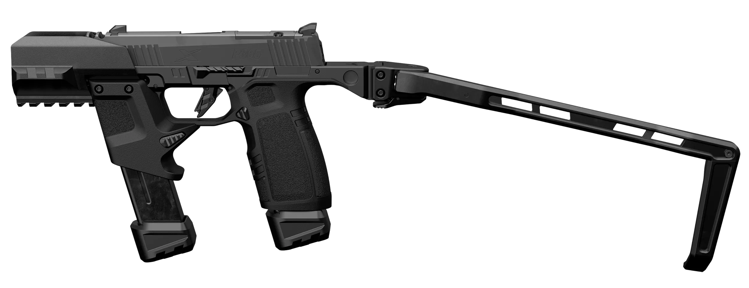 Tyrant CNC TDP365TWSBLK Black Aluminum/Polymer Folding Fits Sig P365