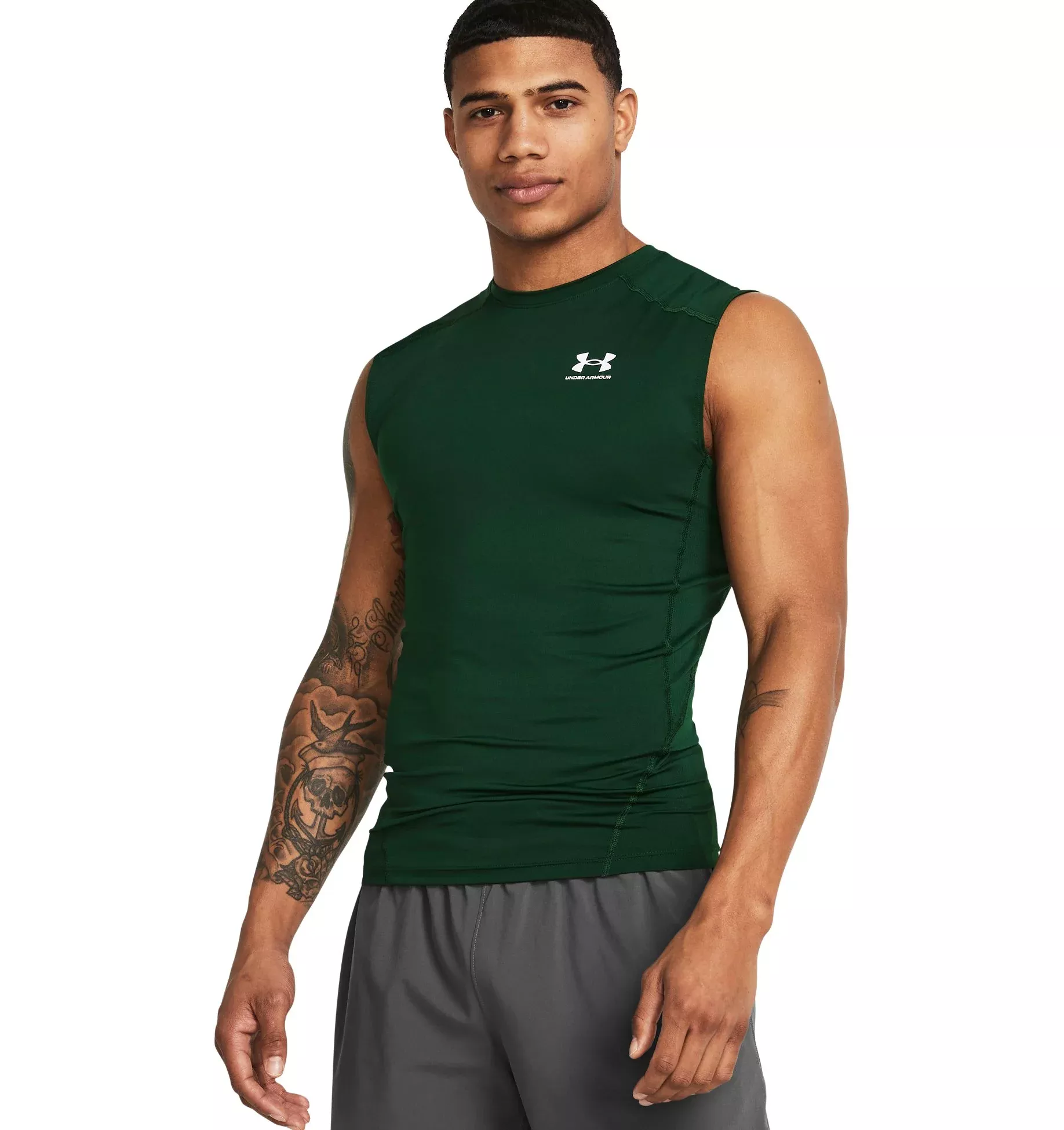 UA HG Armour Comp SL-GRN,MD