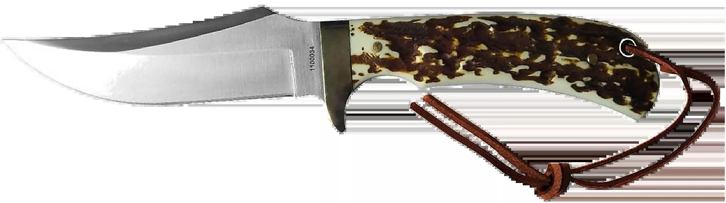 Uncle Henry Next Gen Staglon Fixed Skinner Knife, 4.25 in Stainless Blade with Leather Sheath – 1100035