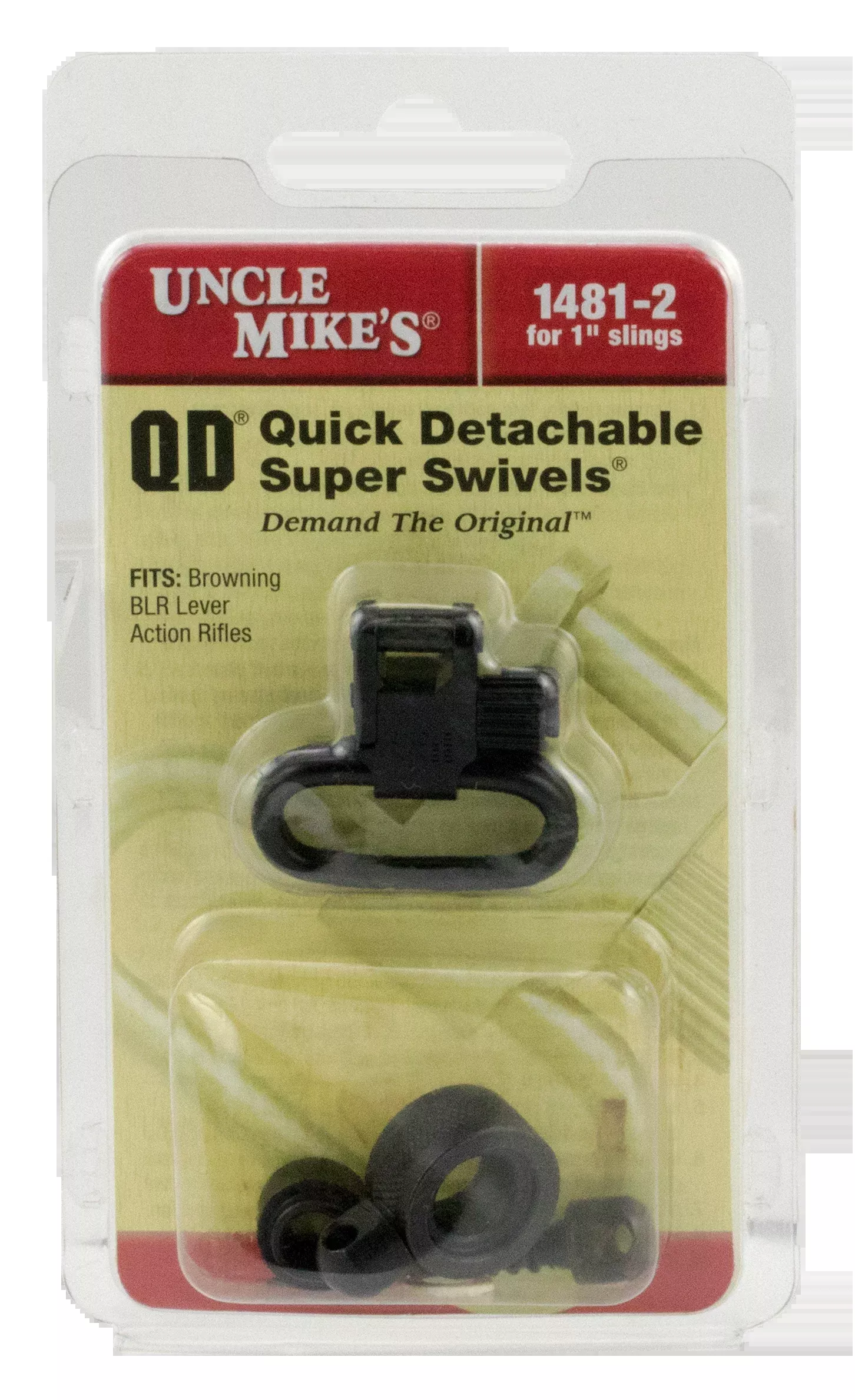 Uncle Mike's Browning BLR Sling Swivels, Quick Detach 1-Inch Loop Set for Rifles, 14812