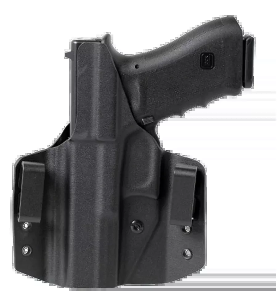 Uncle Mike's CCW OWB Belt Slide Holster for Glock 42, Right-Hand, Boltaron, Black 54CCW67BGR