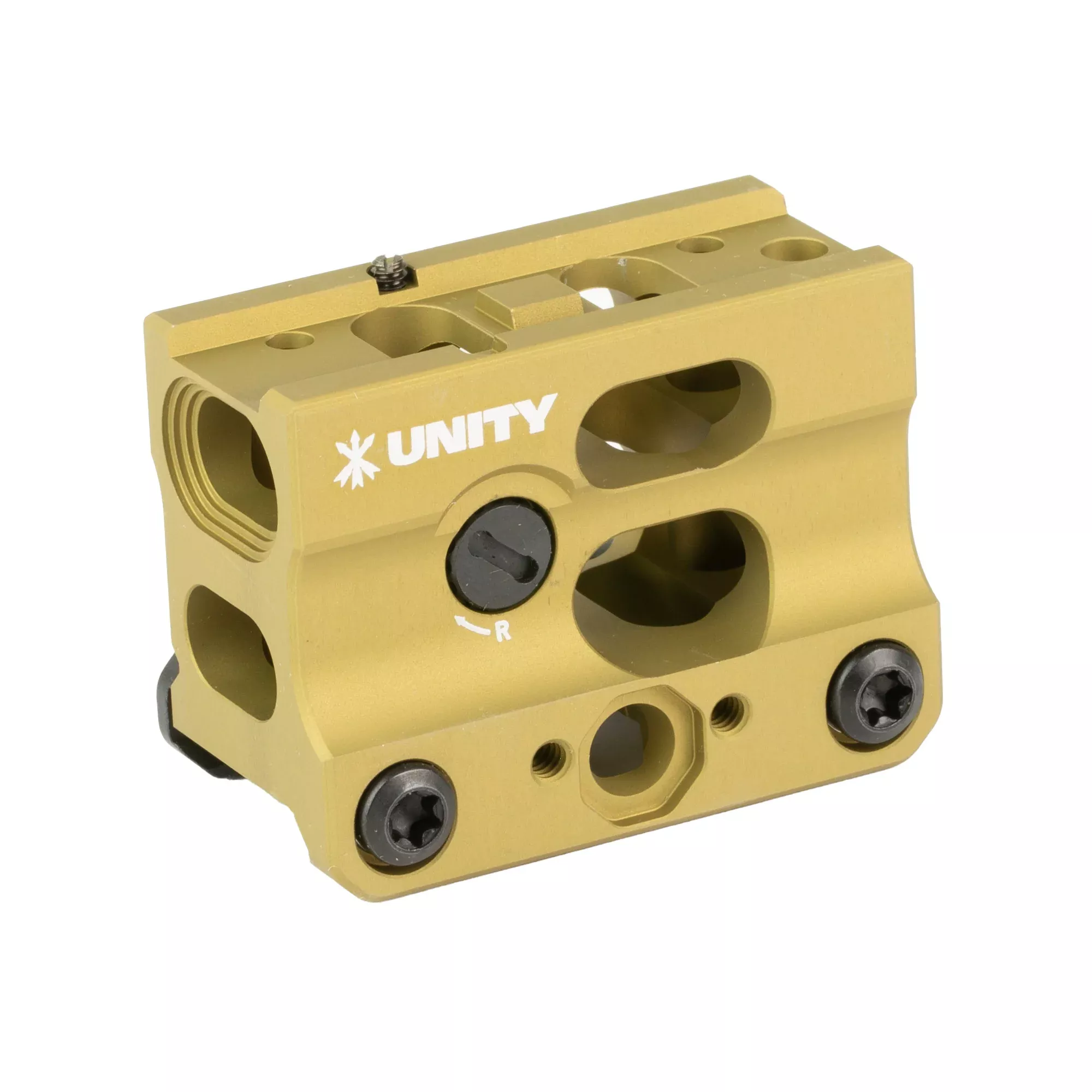 Unity Tactical FAST Micro-SB Red Dot Mount, 2.26 in Optical Height, Built-In Backup Iron Sights, FDE, FST-MSBF