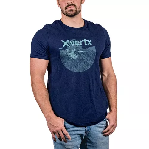Vertx Peak Assault Graphic Tee, Blue Small – Soft Cotton-Poly Relaxed Fit, Tagless Neck VTXF1VTX9039NASMALL