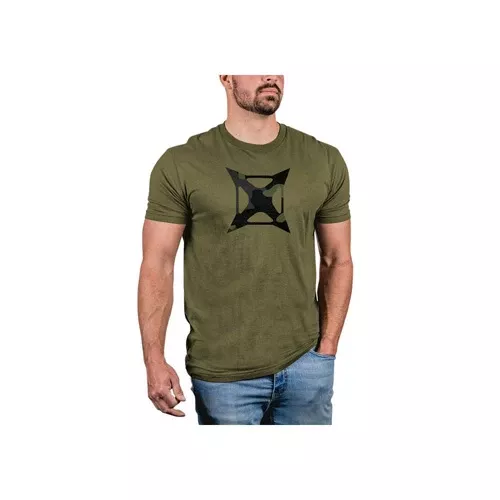 Vertx Stealth Logo Tee Shirt, Green XL – Soft Combed Cotton Blend, Relaxed Fit, Printed Neck Tag VTXF1VTX9043NAXLARGE
