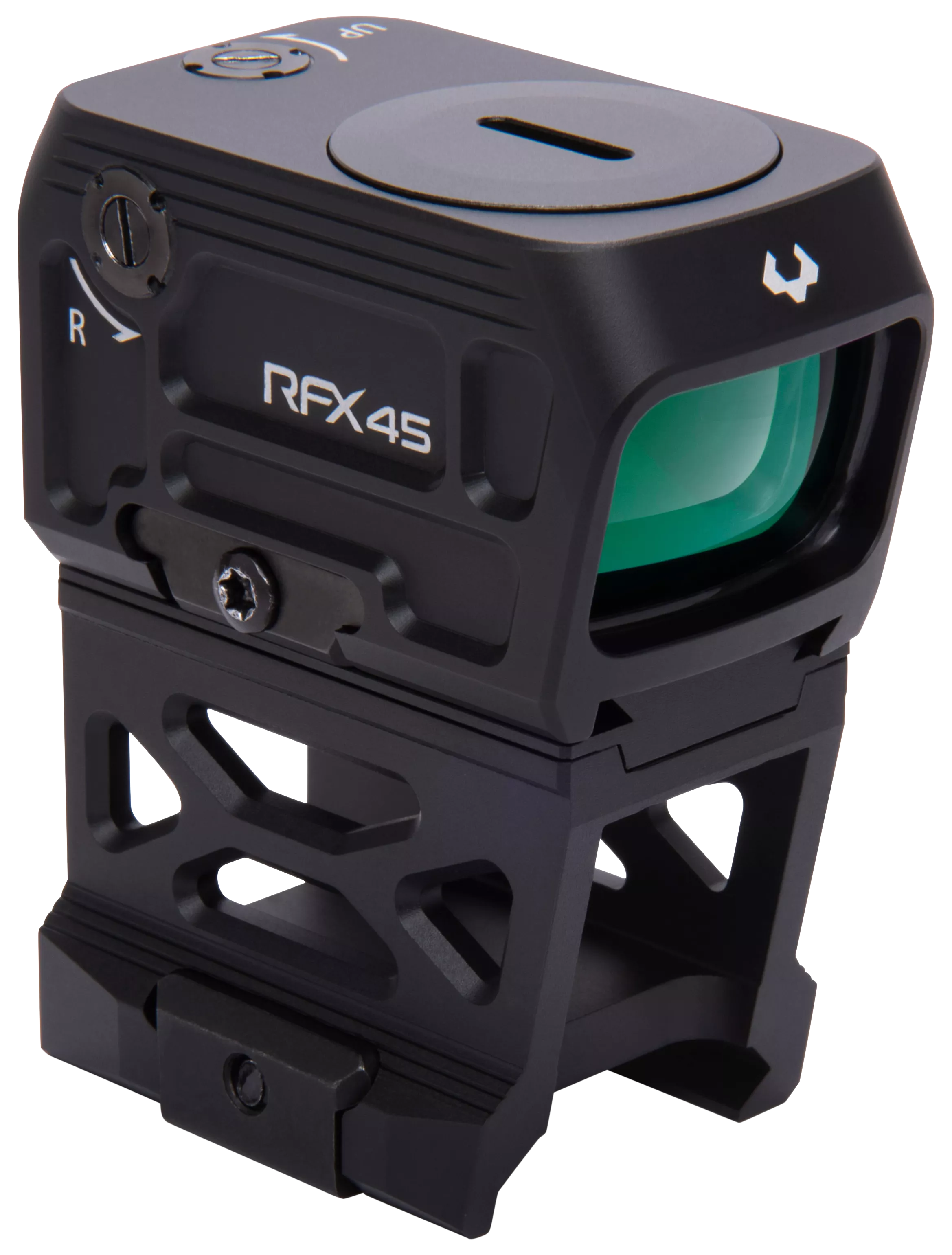 Viridian 9810052 RFX45 Pro Black Anodized 1 x 24 mm x 15.5 mm 5 MOA Green Dot ACRO/RMR/Glock MOS/Picatinny Mounts