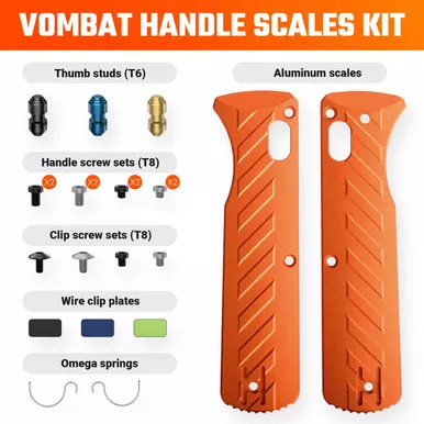 Vosteed Vombat Orange Aluminum Handle Scales Kits- X0137