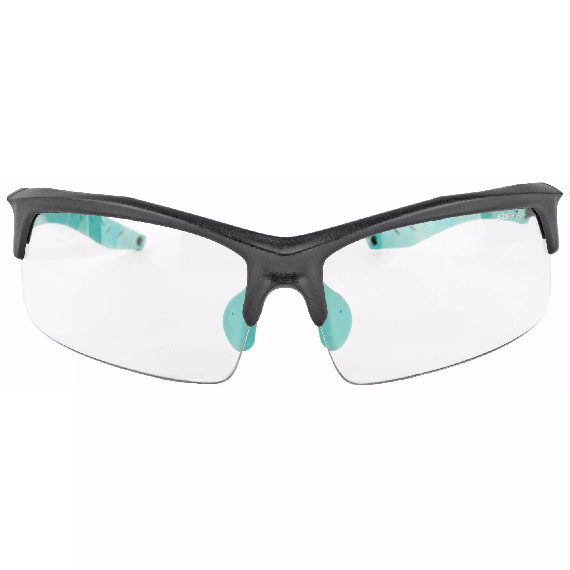 Walker's Impact-Resistant Sport Shooting Glasses, Teal Accents, Clear Lenses, 99% UV Protection GWP-TLSGL-CLR