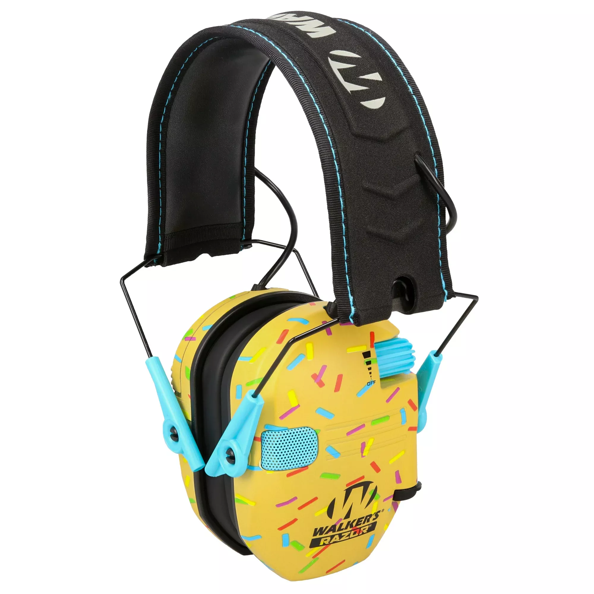 Walker's Razor Slim Electronic Earmuff, Golden Brown Sprinkles, Noise Reduction Rating 23 dB, dual mics – GWP-RSEM-SPRNKB