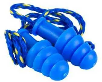 WALKERS BLUE/YELLOW CORDED EARPLUG