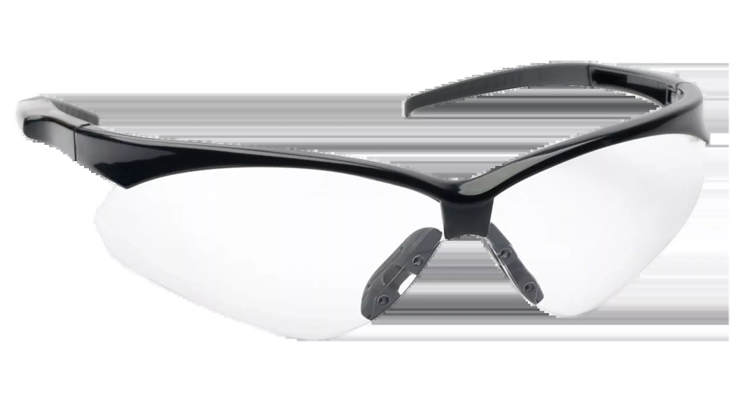 Walkers Game Ear Crosshair Shooting Glasses, Clear Polycarbonate Lens, Black Frame, ANSI Z87.1 – GWPSGLCLR