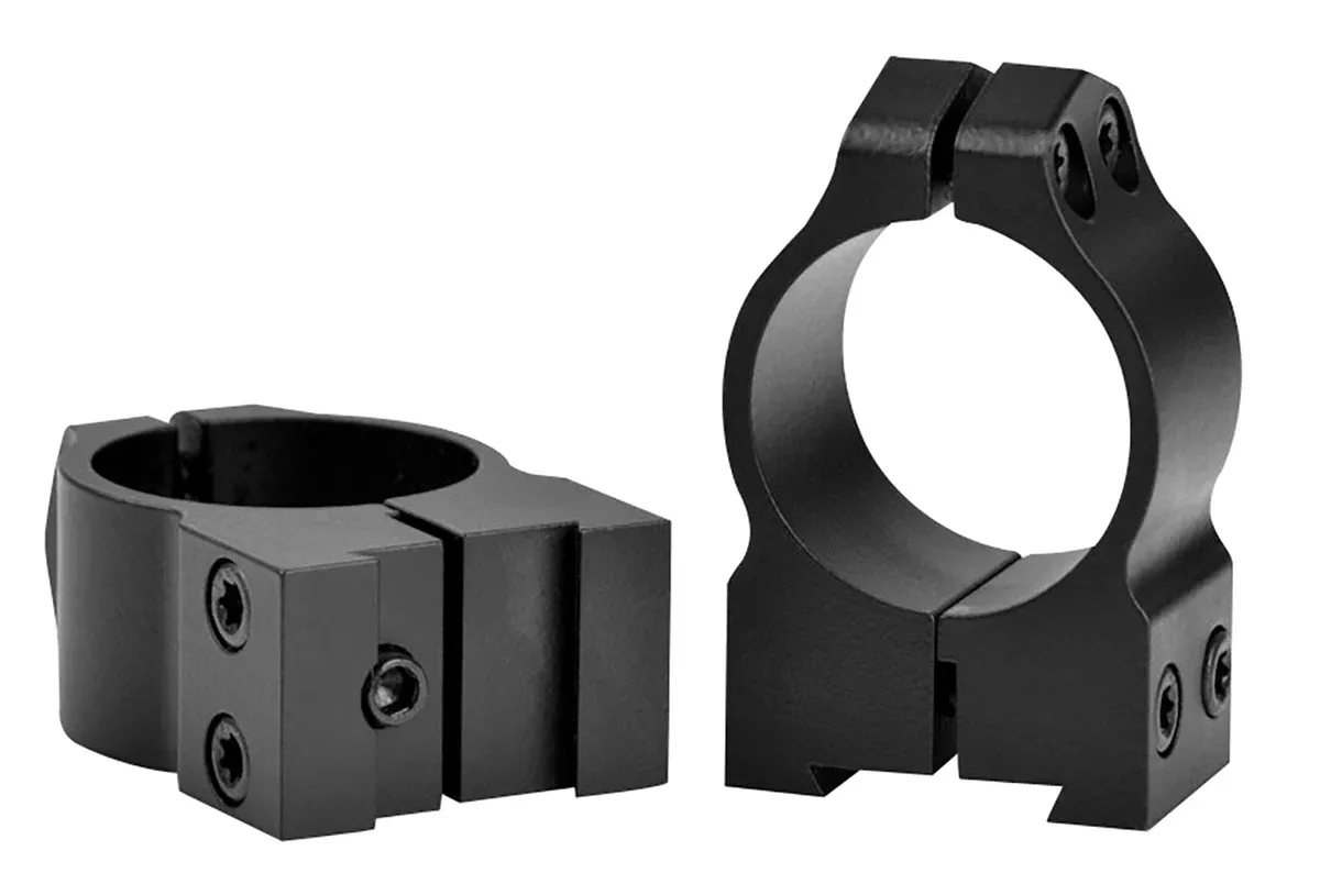 Warne 1B1M MaximaMatte Black Steel 1" Tube Medium Vertical Split Dovetail, 0 MOA Fits CZ 527