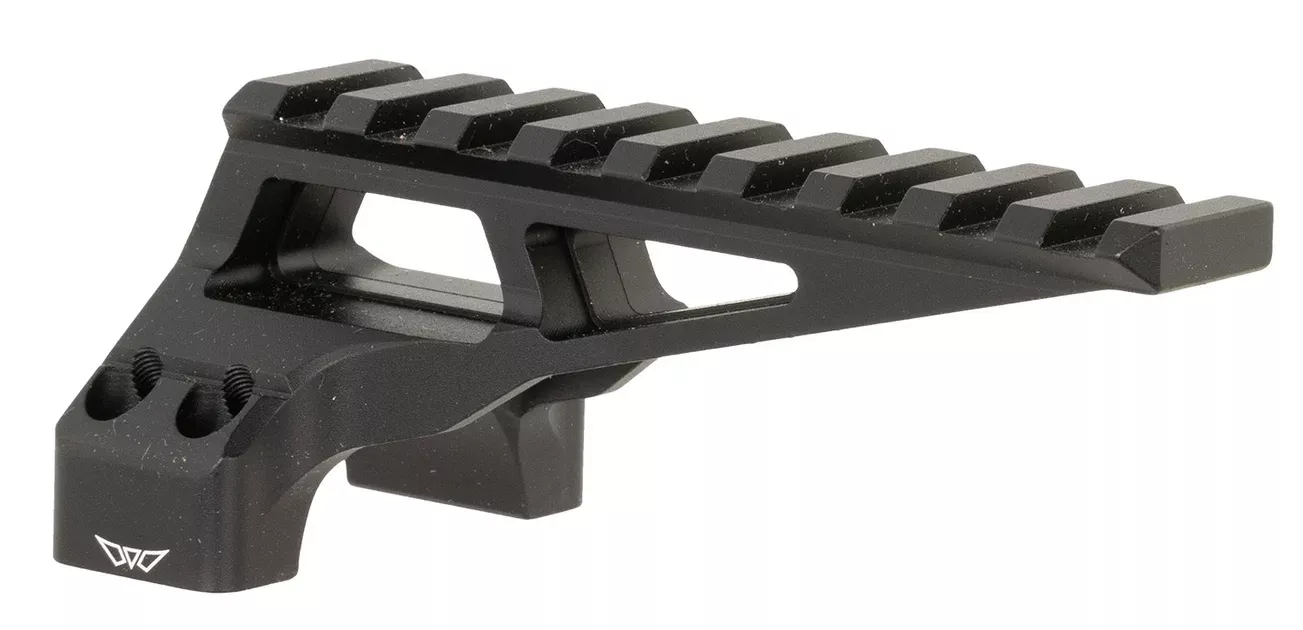 Warne 7859M DiviingBoard MountBlack Aluminum 30mm Tube Picatinny Rail