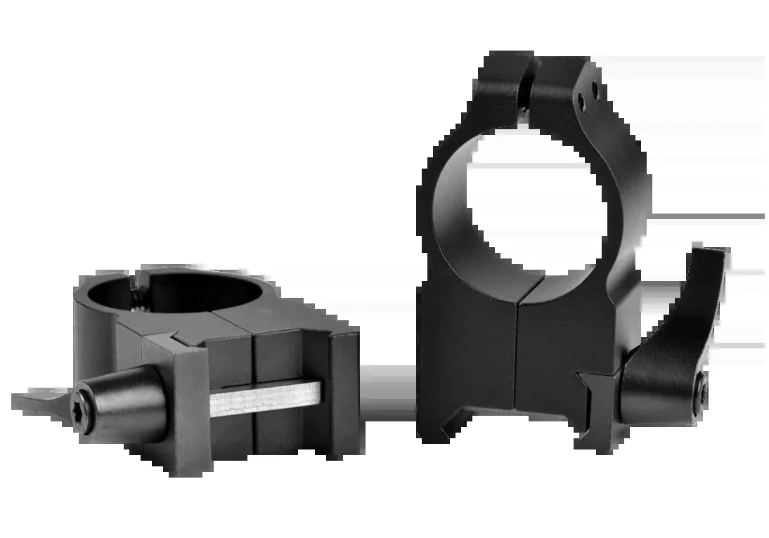 Warne Maxima 1-inch Extra High Quick Detach Vertical Scope Rings, Matte Black, 203LM
